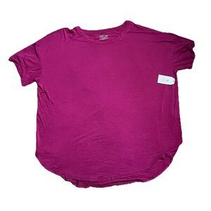 NWT TIME AND TRU Violet Magenta Crewneck Tunic Tee Shirt T-Shirt Sz XXL 20
